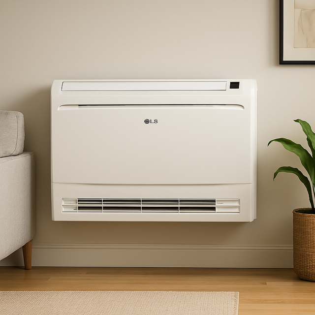 LG AC Unit 5 Ton, Mini Split Complete Indoor/Outdoor - 48k BTU - Vertical Air Handler - Single Zone Only