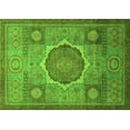 thumbnail image 1 of Ahgly Company Indoor Rectangle Oriental Green Modern Area Rugs, 2' x 5', 1 of 4
