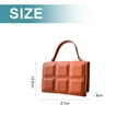 thumbnail image 2 of New artificial leather fashion shoulder bag, rhombic slung small square bag - orange-red, 2 of 6