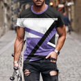 thumbnail image 6 of Afuyipoi Mens Geo-Print Crew Tee,Quick-Dry Tee Casual Short-Sleeve Summer Travel Shirt Purple 5XL, 6 of 7