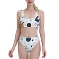 thumbnail image 2 of Picia Cartoon Planets Women's High Waisted Bikini Scoop Neck Swimsuit Two Pieces Bathing Suit-, 2 of 8