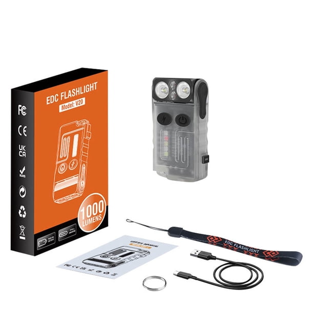 Hearth & Gear Fluorescent Mini Keychain Light With Side Light Strong Light Flashlight Rechargeable Function Work Light Xml2 Rechargeable Kids Hiking Gear Barber Bag Backpack Track Light Heads Glass