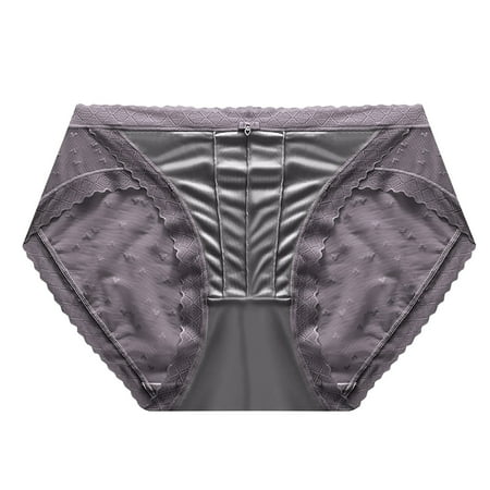Bigersell High Waisted Thong Underwear Clearance Womens Plus Size Underwear Seamless Panty Style P-1928 Polyester Cheeky Panties Ladies Thong Briefs High Waist Women s Bikini Panties Purple XL