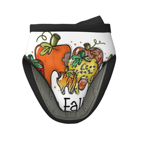 

Vsdgher It S Fall Y All Non-Slip Mini Oven Mitt Set Short Oven Mitts for Baking Grilling Barbecue Microwave 5.9 x5.9 in