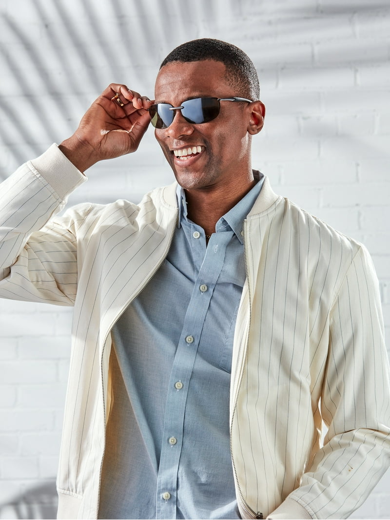 Foster Grant Men's Rimless Sport Sunglasses Gunmetal - Walmart.com