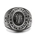 thumbnail image 4 of Eternal Sparkles Men's USA Veterans Military Patriotic Masculine Statement Ring - Silver, 4 of 8