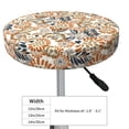 thumbnail image 2 of Uemuo Floral Paisley Pattern Round Bar Stool Seat Covers Washable Stool Cushion Slipcover Elastic Bar Chair Covers-12 inch, 2 of 7