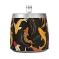thumbnail image 7 of Yayeee Ashtray with Lid for Cigarette Smokeless Stainless Steel Home Ash Holder, Black Fish Pattern, 7 of 7