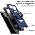 thumbnail image 3 of SPY Case for Nokia C110 Case Cover w/Tempered Glass Screen Protector Ring Kickstand - Blue, 3 of 4
