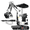 auger, variant on MachPro 1.2 Ton New Pilot Control B&S Gasoline Mini Excavator, With 3pcs Attachments, Work for Tight Space Construction, Landscaping, Farming