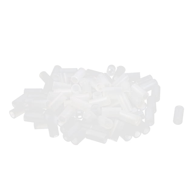 Unique Bargains 100 Pcs Support d'Espacement en Nylon pour Cylindre LED 3mm x 8mm Clair