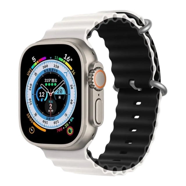 Correa para Apple Watch de Silicon, compatible con 38 mm / 40 mm / 41 mm. Modelo Ocean (Bicolor).