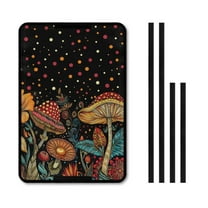 XYZCANDO Mushroom RV Door Window Shade Foldable RV Window Cover with Hook and Loop Camper Blinds for Travel Trailers RV Accessories Camper Blackout Shades with Privacy Features Black