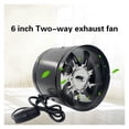 thumbnail image 2 of 6 Inch Duct Booster Vent Fan Metal Inline Ducting Fan Exhaust Ventilation Duct Fan For Window Bathroom Toilet Kitchen 150-165mm, 2 of 4