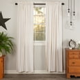 thumbnail image 2 of VHC Brands Simple Life Flax Cotton Linen Window Panel Set, White (2 Panels), 2 of 8