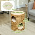 thumbnail image 3 of 2-Storey Cat Condo Barrel, Small Cat Tree Tower with Cushions, Light Brown, 3 of 10