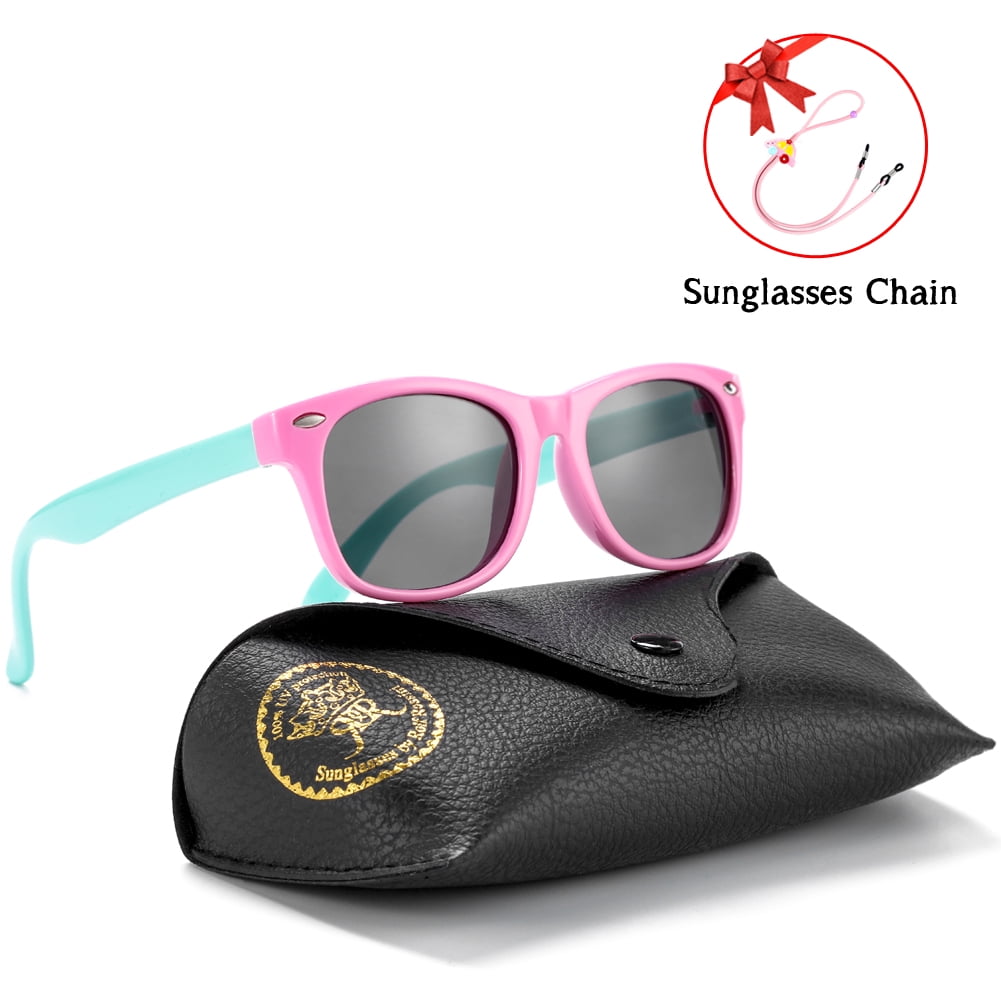 Hot Pink Sunglasses Kid adjustable strap polarized unbreakable TODDLER AGE 2-3 