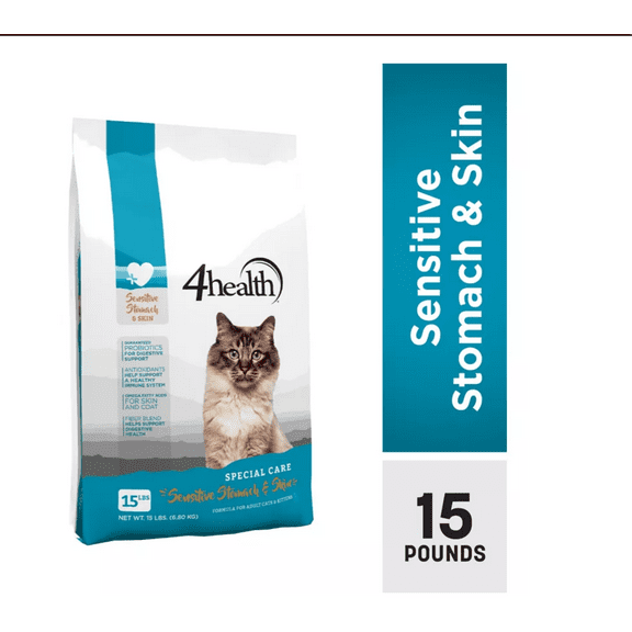 4health Special Care All Life Stages Indoor Sensitive Stomach and Skin Chicken Recipe Dry Cat Food 15 lb
