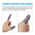 thumbnail image 4 of Unique Bargains Mobile Gaming Finger Sleeve Controller Finger Thumb Sleeve, Silver Cloth Anti-Sweat Breathable Grey, 2 Set, 4 of 6