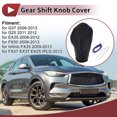 thumbnail image 2 of Cubierta de pomo de cambio de marcha antideslizante Unique Bargains para Infiniti FX35 2009-2013, protector de manija de cambio de coche en cuero sintético negro y azul, 2 of 7