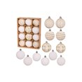 thumbnail image 2 of HOARBOEG 12Pcs Flocked Christmas Ornaments Set, 2.36in Holiday Tree Decorations with Assorted Styles, Hanging Decor for Xmas, Parties, Weddings & Home, 2 of 6