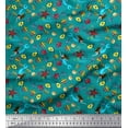 thumbnail image 1 of Soimoi Cotton Jersey Fabric Fish,Mermaid & Starfish Ocean Print Fabric by The Yard 58 Inch Wide, 1 of 1