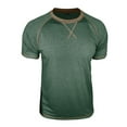 thumbnail image 4 of NinXxx Men's Crew Neck Short Sleeve Soft Breathable Everyday Comfort Tee Green XL Green XL, 4 of 7