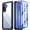 Blue, variant on Poetic Guardian Case for Samsung Galaxy A36 5G, [2 Front Frame] [20 FT Mil-Grade Drop Tested] [Screen Protector Work with Fingerprint ID] Full Body Shockproof Rugged Clear Cover, Blue/Clear