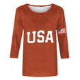 thumbnail image 5 of MEICHEN 250 Anniversary USA Shirts for Women American USA Print 250th Birthday T Shirts 1776-2026 3/4 Sleeve July 4th Tops, 5 of 5