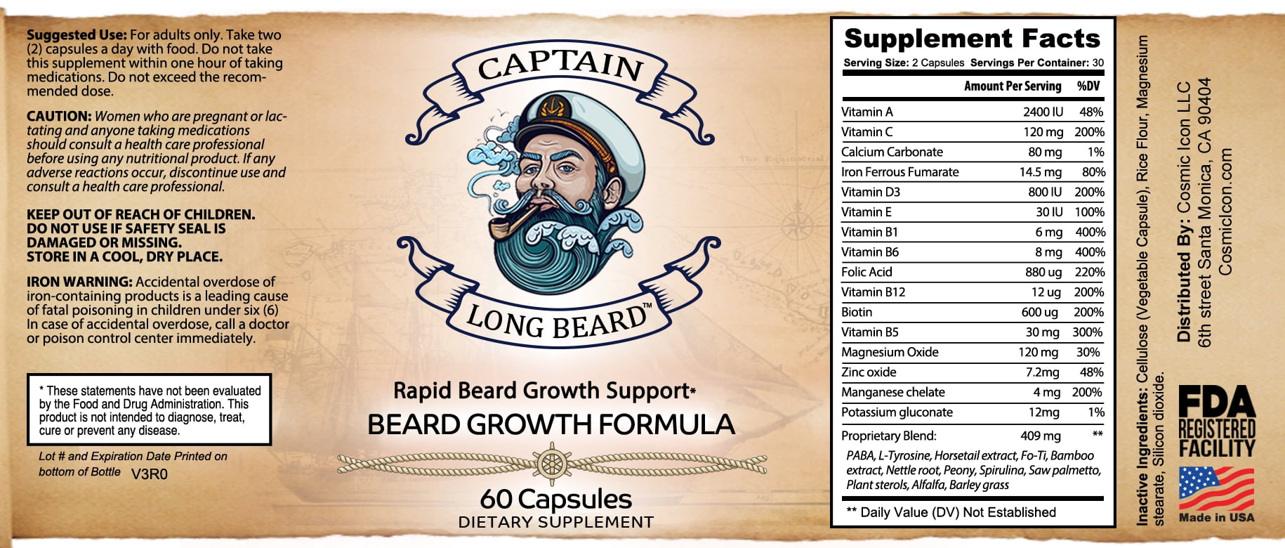 Success Chemistry Hair and Beard Growth Supplement with Herbal Blend - General Health & Wellness Support for Adults - 60 Count