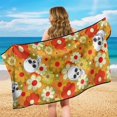 thumbnail image 5 of Bulopur Hippie Floral Front Car Seat Cover Towel for Men Skull Decorative Car Seat Protector with Storage Bag for Vacation Running Portable Fit SUV Sedan Truck 1pcs, 5 of 7