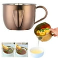 thumbnail image 2 of 1 Pcs Small Fat Separator Cup For Gravy,Stainless Steel Gravy And Sauce Strainer,Fat Separator With Two Spout,Metal Multifunction Filter Soup Oil Strainer Grease Skimmer,Kitchen Gadgets,Rose Gold, 2 of 9
