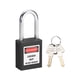 thumbnail image 1 of Uxcell Candado de Bloqueo Tagout con Llave, Candados de Acero Nylon Negro 1pcs, 1 of 4