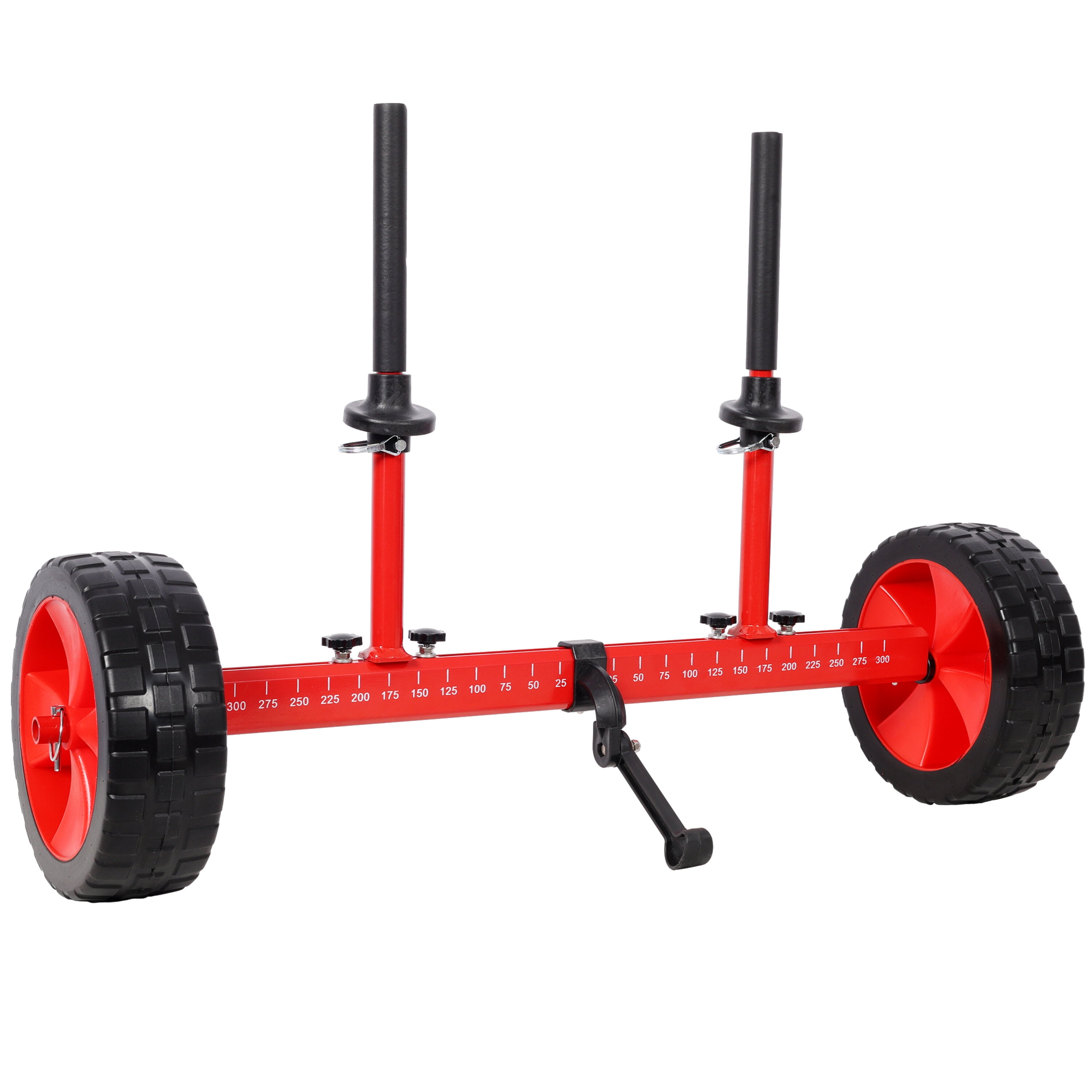 Sit On Top Kayak Cart, Heavy-Duty Plug-in Kayak Cart Dolly with 10 Inch Airless Wheels,Width Adjustable,Red,