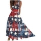 thumbnail image 1 of Vestido Corto de Verano Patriótico Día de la Independencia Impreso Cuello en V sin Mangas Grande Doblado, Mini Longitud para Casual Y Diario, 1 of 5