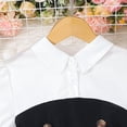 thumbnail image 3 of Eltusu Girls Dresses, Short Sleeve Lapel Collar Casual Button Summer Clothes Black Size 11-12 T, 3 of 6