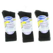 3 Pairs Dr. Scholl's Ladies Women Diabetic Circulatory Socks Black Crew Sz 4-10