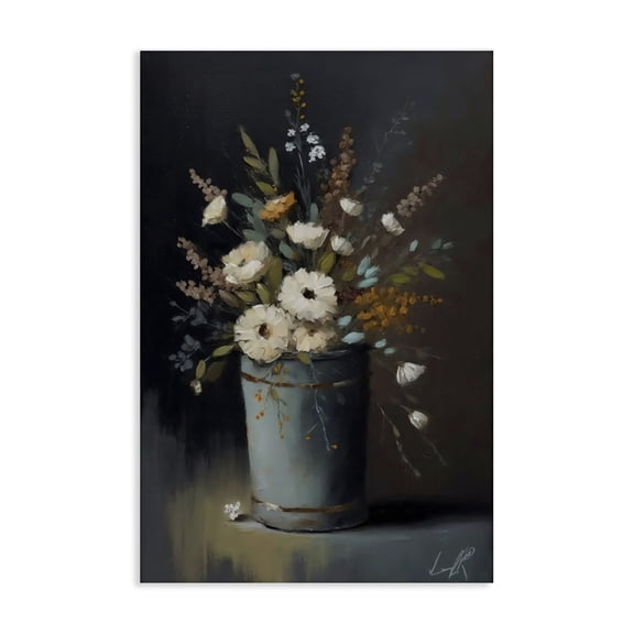 Stupell Industries French Country Rustic Floral Bouquet Bucket Canvas Art, 16 x 24, by Creative Studio