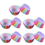 ROBOT-GXG Cupcake Liner - Mini Muffin Paper Liner - Mini Paper Bake Cup - 100PCS Rainbow Cupcake Paper Liners Paper Baking Cups Muffin Liners Baking Cup Wrapper Muffin Decoration Cups