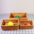 thumbnail image 3 of POINTERTECK Paniers de Rangement Rectangulaires en Osier Tressé à la Main 30*20*9cm pour Fruits, Nourriture, Petit-Déjeuner, Artisanat, Organisation de Salle de Bain, 3 of 7