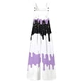 thumbnail image 3 of Girls Romper Casual Pocket Print Jumpsuits Relaxed Fit Girls Boys Girls Jumpsuit Light Purple 7-8 Years, 3 of 4