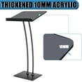 thumbnail image 4 of 45" Acrylic Podium Stand, Ultra Clear Iron Pulpits for Churches, Modern Podium Lectern for Church, Conference, Speech, Classroom, 44.9"H x 23.6"L x 15.7"W (Silver), 4 of 8