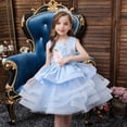 thumbnail image 2 of Vestido de fiesta para niña de 0 a 8 años, sin mangas, de encaje, de princesa hinchada, vestidos de novia para niña yaoshenbao LED, 2 of 2