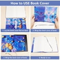 thumbnail image 3 of Turtle Stretchable Book Cover Marine Ocean Animal Blue Cover Washable Reusable Large Nylon Book Sleeve Book Protector Elastic Notebook Wraps for 9x11in Hardcover Books Textbook Gift DIY, 3 of 9
