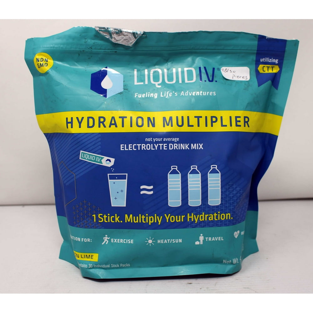 Liquid I.V. Hydration Multiplier Lemon Lime Net 16.93 OZ 30 Stick