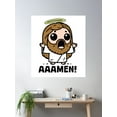thumbnail image 2 of Amen Kawaii Jesus Poster Wall Art, Modern Wall Decor For Living Room Bedroom, 8x12 UNFRAMED, 2 of 3