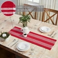 thumbnail image 2 of VHC Brands Farmhouse Table Decor Arendal Red Stripe Runner Fringed Christmas Decorations - 12x36 inches, 2 of 4