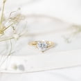 thumbnail image 4 of Rosec Jewels Lab Grown Diamond Promise Engagement Ring 1 ct - Ef-Vs Quality Certified Heart Bypass Ring, 10K Yellow Gold, US 5.00, 4 of 8