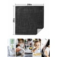 thumbnail image 5 of Cloth Napkins 1 Piece - 20x20 Inches, Black Burlap Texture Washable Reusable Table Napkins, Farmhouse Vintage Black Soft & Absortbent Dining Napkin for Party Wedding Hotel Restaurant, 5 of 8