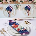 thumbnail image 3 of 250th Anniversary Cloth Napkins, Independence Day Floral Navy Blue Washable and Reusable Dinner Napkins Set of 6, Table Napkin for Kitchen Party Birthday Wedding Hotel Housewarming 20"x20", 3 of 9